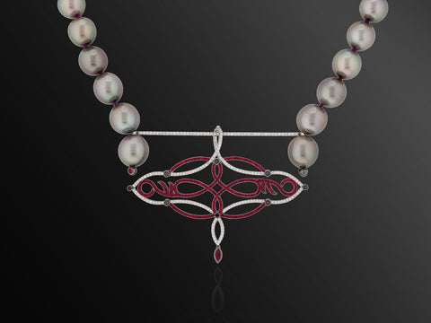 Lasya Black Pearl Necklace