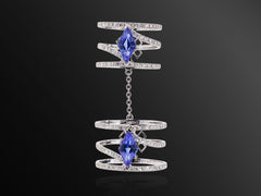 Linee Misteriose Ring with Diamonds and Tanzanite