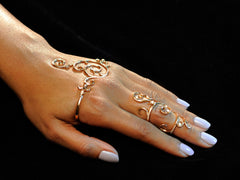 Nisaa Rose Gold Palmette Bracelet