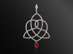 Queen Boudicca Black Diamond and Ruby Choker